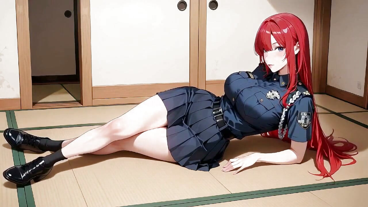 Lazy on Tatami, Naked Kneeling with High Hips and a Teasing Glance
