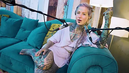 I talk about A - authentic - ASMR - Podcast - Talking - tattoo girl model goth punk dreadlocks