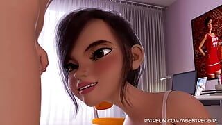 Лесбийский анимационный секс с Lovable в одиночестве