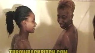 they throw 2  girls in the shower and pound fuck ass