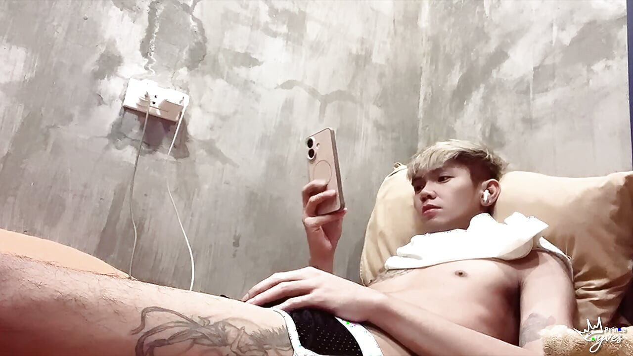 Jerking Off and Cumming While Watching Gay Porn