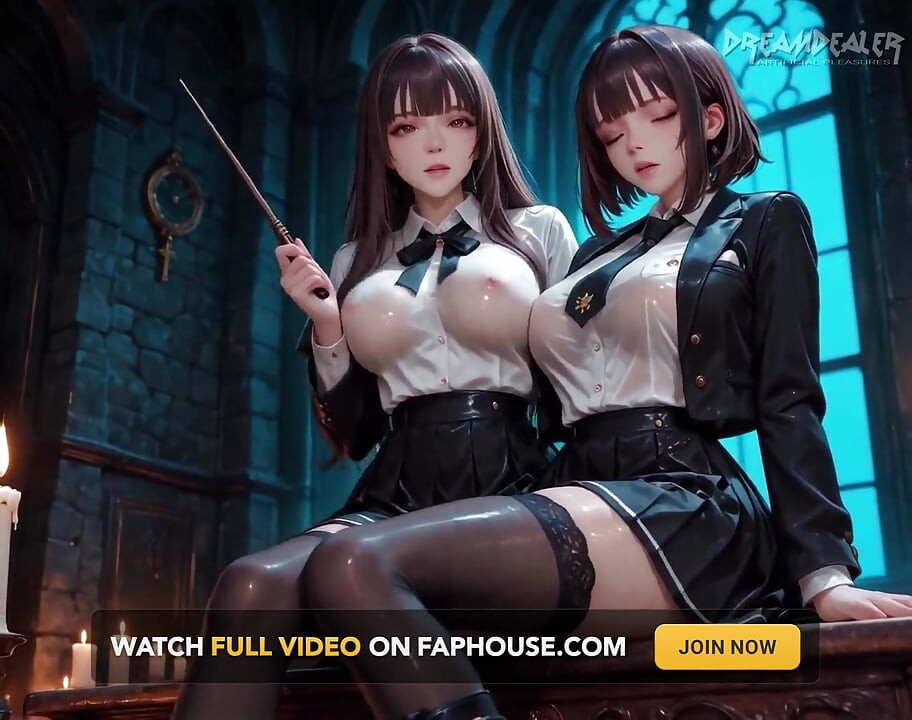 オーレリア・レイヴンシェイドが門限後に廊下に引きずり込む - AI生成