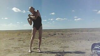 Humiliating myself while out in the desert.