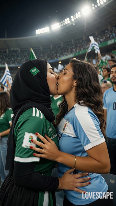 Saudi gegen uruguay böse makeout-krawatte (AI)