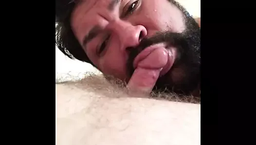 Swallowing his cum