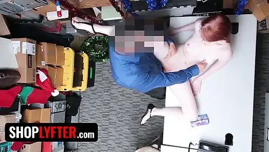 Shoplyfter - Passionate Redhead Crook Krystal Orchid Gets on Her Knees and Swallows Huge Cumshot
