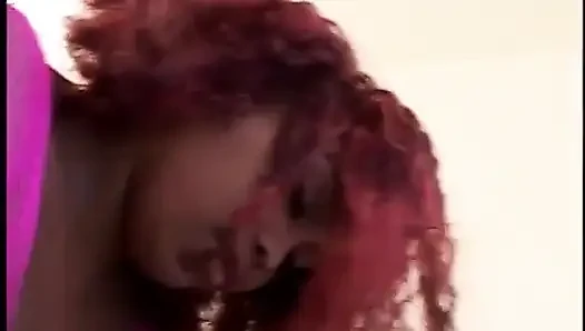 Chocolate curvacious cutie Injoi with red hair is fond of getting banged with hard pole