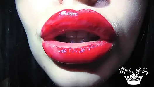 Bibir merah seksi besar