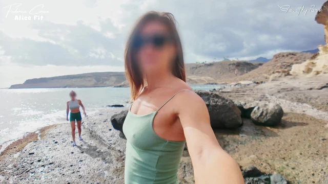 Caught by a voyeur while my friend and I masturbate on the beach