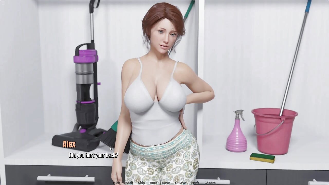 Stepmom Needs Help For Cleaning House Alex Rubbing Her Ass