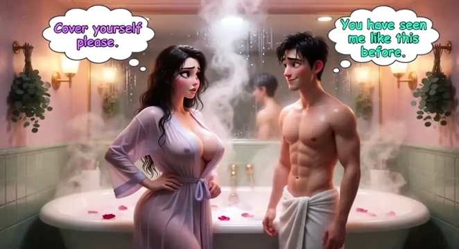 Kevin Finds Passion with His Stepmother During a Long Winter Absence (ai Generated)