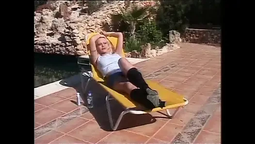First Time Rough Anal for a Slutty Blonde Whore