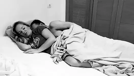 Midnight MILF Trying to Stay Quiet Don't Wake the Roommate