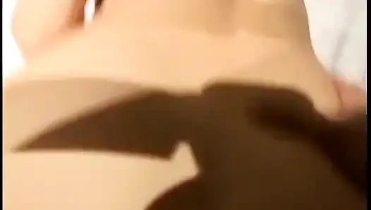 Young blonde sucks cock then takes it from behind then ass jizzed from POV