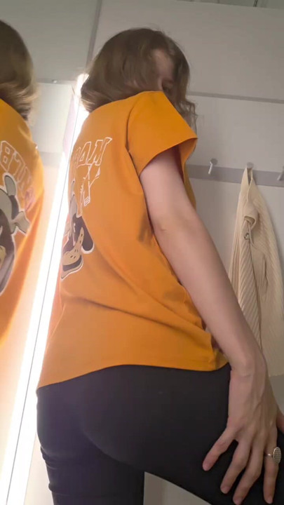 Teasing you in the locker room with a dog on your T-shirt