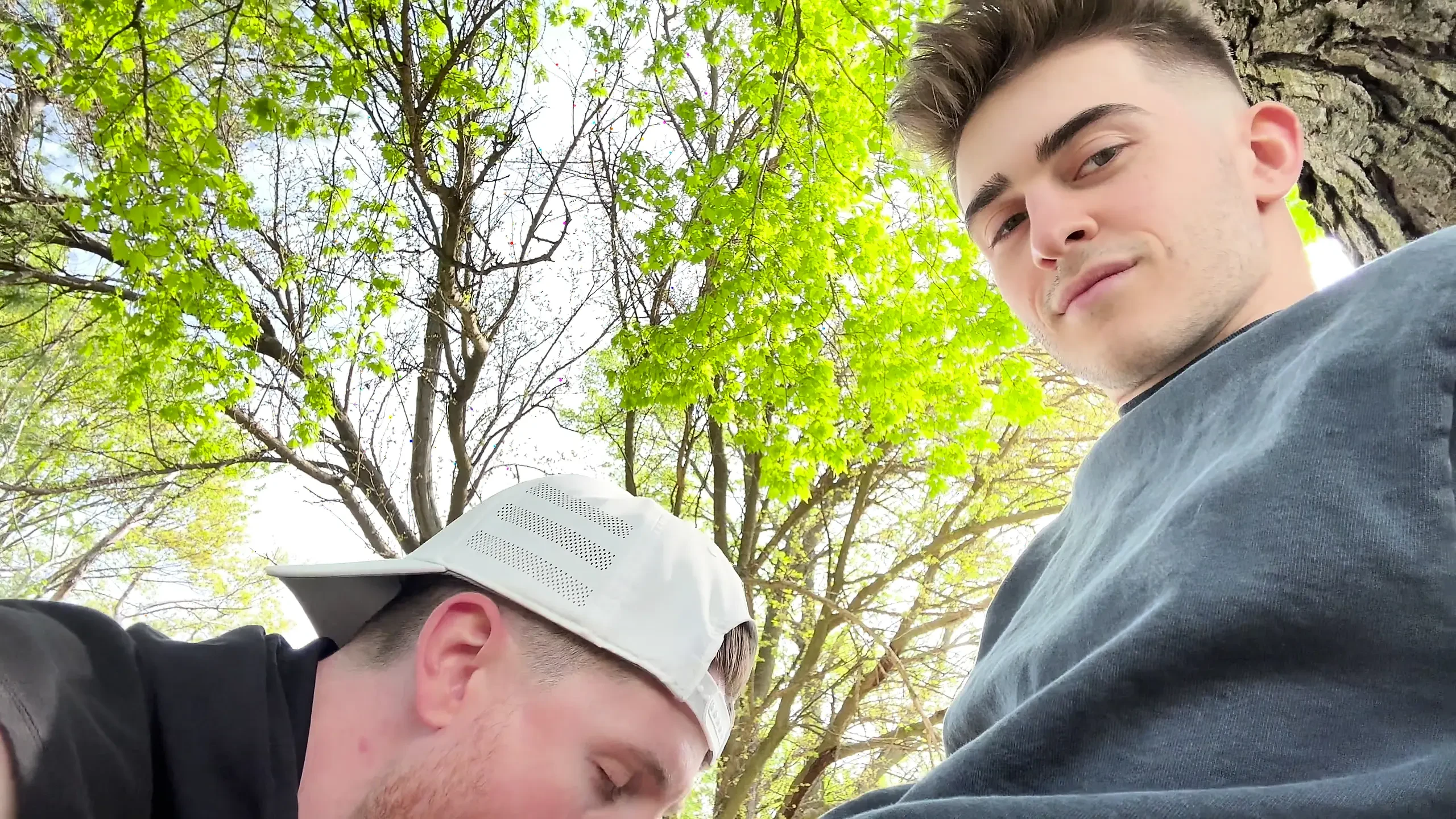Step Bro Sucks Him Off in the Backyard Til He Busts