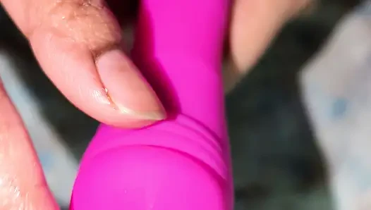New Dildo, full power vibration in my pussy made me horny for Penis