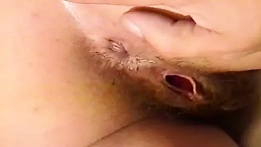I spread my stepmother's ass cheeks and want to shove my hard cock inside her.