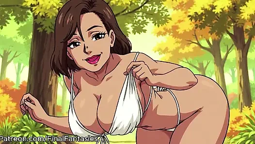 Искусственное декольте мультяшных милф