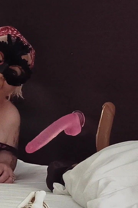 Pretty Little Mouth Gagging on Cock Stuck to the Headboard Pop Pop Pop