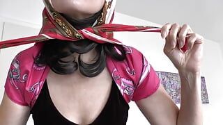 Beautiful Silk Headscarf Fashion Show Clip