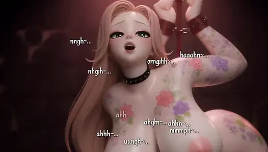 Submissive Slave BDSM Bondage Training - Pink Blonde