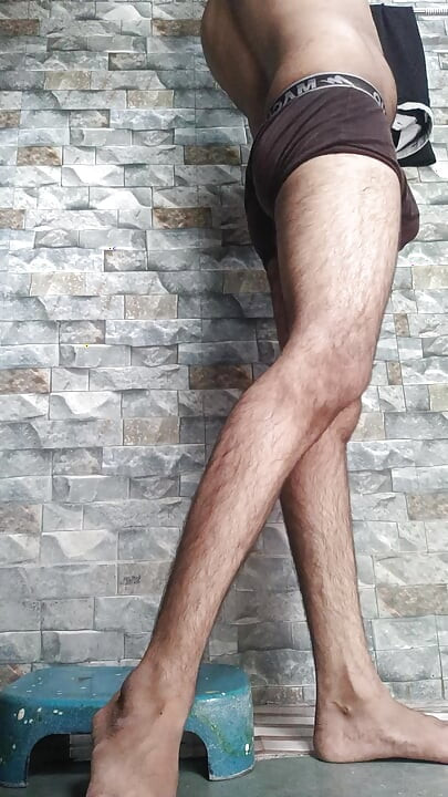 A boy remove pubic hair on the bathroom with bathing full video