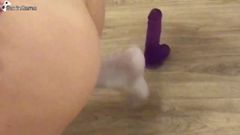 Riding Dildo Close-up - Hot Solo with Favorite Sex Toy