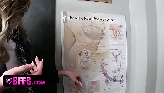 Misbehaved teens caught smoking and fucked by teacher in detention