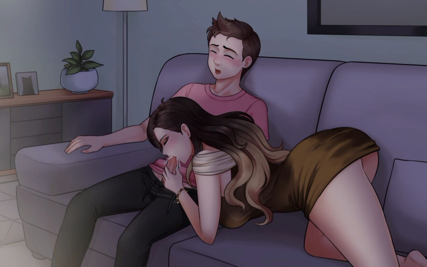 House Chores #17: My MILF Stepaunt Sucked Me off During the Movie and Made Me Cum Really Good