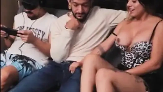 my STEPBROTHER likes to see me play his friends