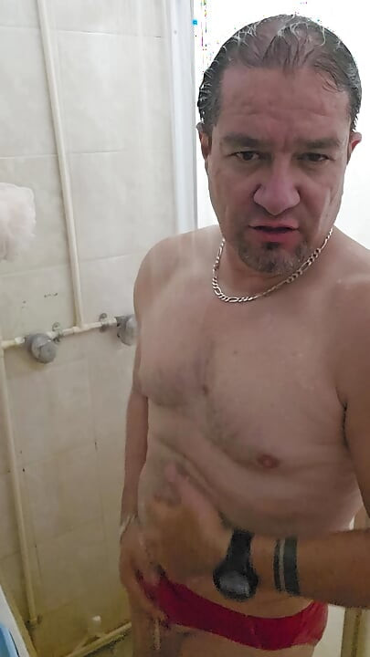 Taking a bath and playing with my penis