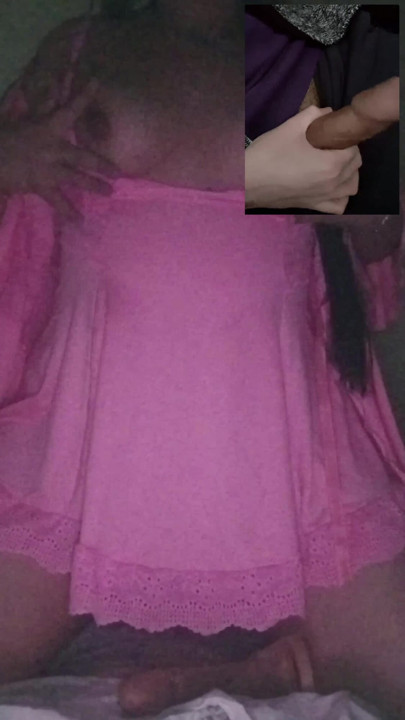 Real Discord Cam GF Rides Dildo as BF Strokes His Cock