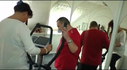 Granny fucked during workout
