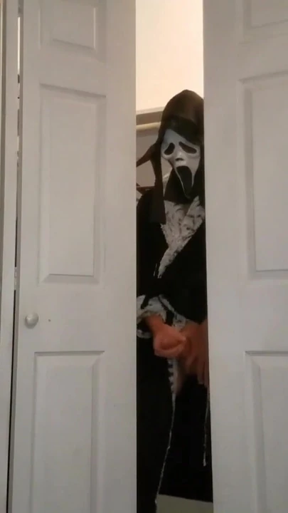 Captivating moment from "Step Step Son Spies On Aunt For Halloween Prank"