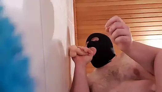 Io e un dildo bianco da 22 cm