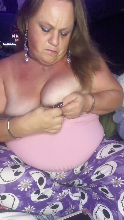 Changing into fancier nipple rings