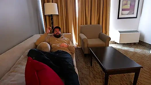 Stepmom and Stepson Sharing bed in Hotel Room, risky move leaves MILF Stepmom Creampied