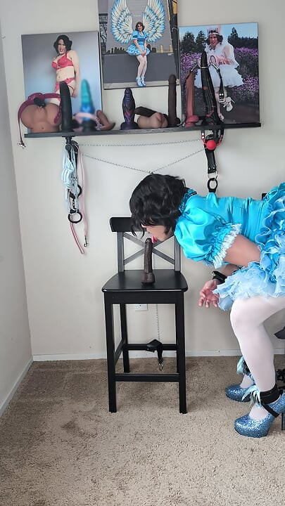 Sissy Candy Playing with Dildos Part 1