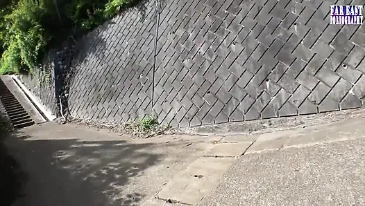 Stream Journey as a Slender Beauty Masters the Thrill of Standing Release Outdoors Part.2