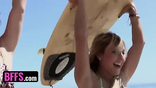 BFFS - Naughty Surfer Girls Tiffany Star And Friends Get Wild With Beach Boy During Spring Break