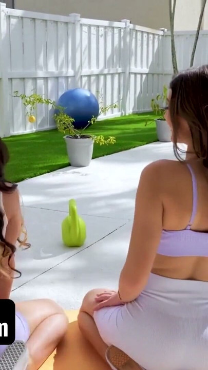 Bootylicious Step-sisters Get Stretched After Yoga Workout Feat. Violet Gems & Mae Milano | Clip 1