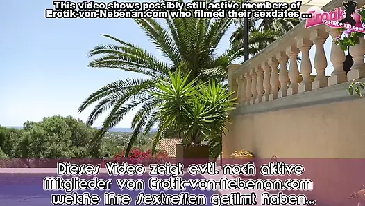 Немецкую подругу-блондинку трахнули в отпуске на Майорке