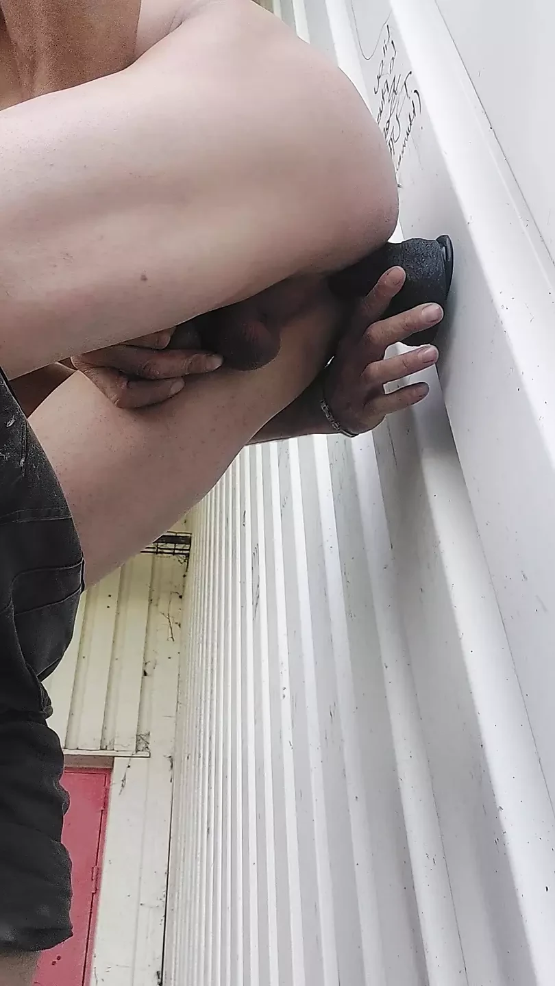I disassemble my ass with a big dildo outside a store in public for a game cap or no cap