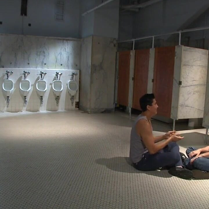 Edging a Hot Cop in a Public Restroom