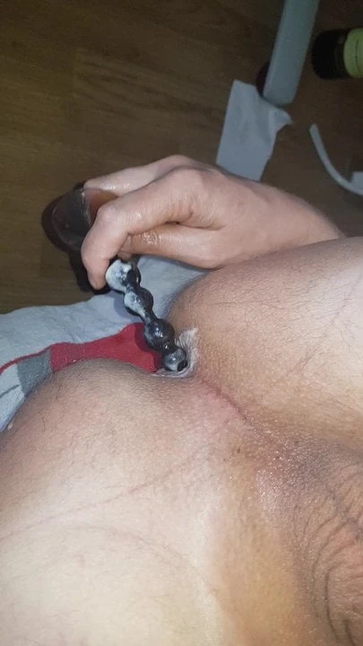 gay do ass to mouth on anal bead and enjoy the taste