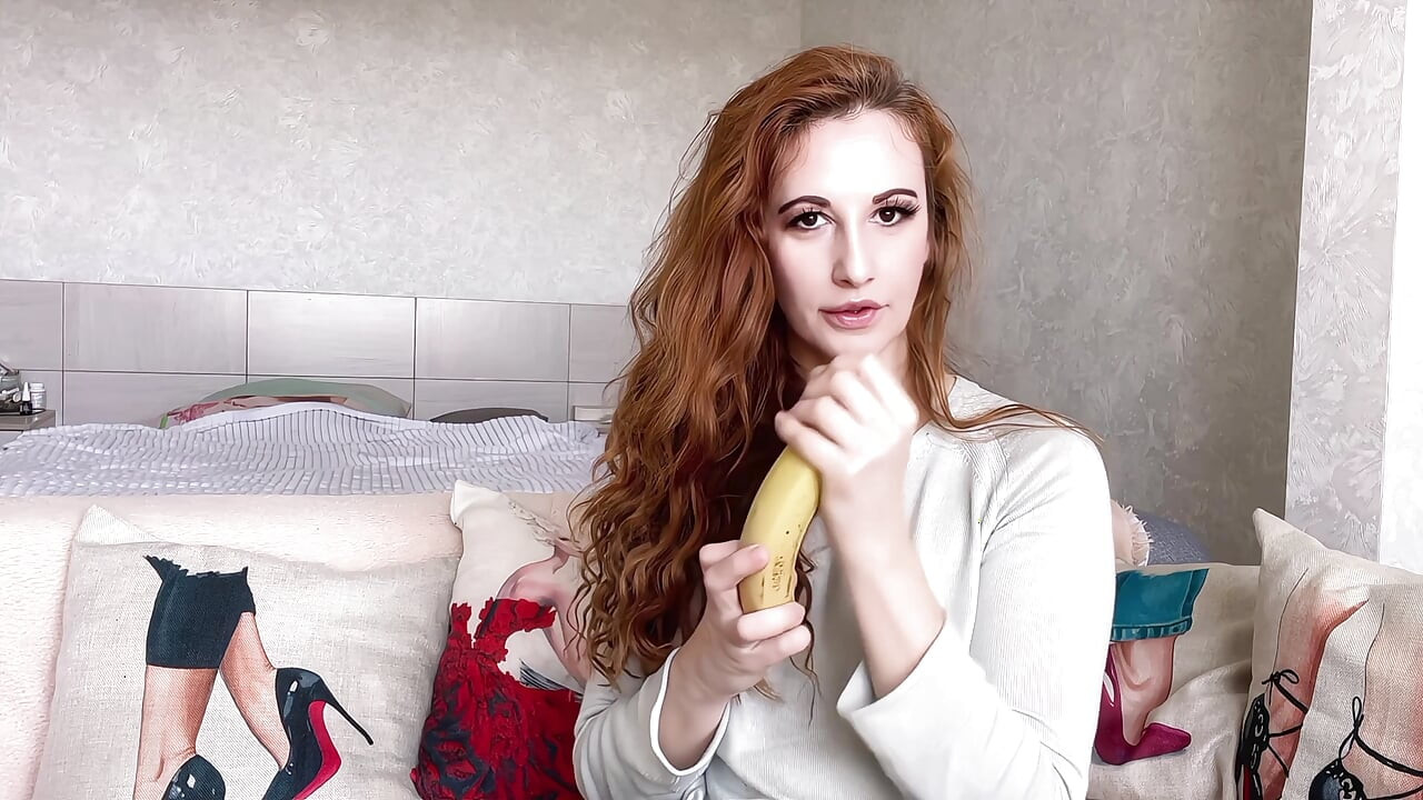 Sedução Sexy Com Língua De Banana
