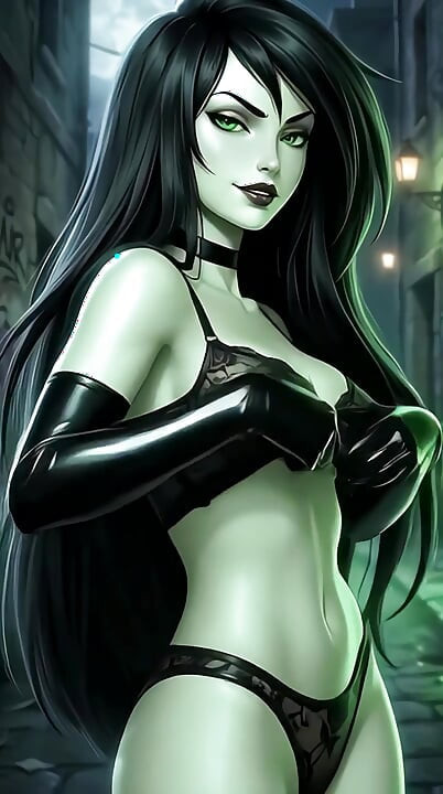 (Genereret af AI) Shego, Elastigirl, Heloise Nerz og Mavis