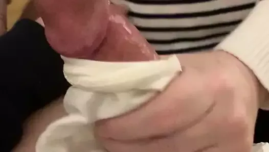 Blowjob with silky panties