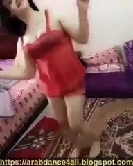 arab hot girl dancing with sexy red dress